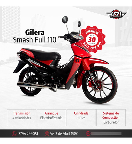 Gilera Smash Full 110 - Aszi Motos