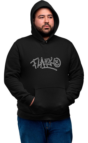 Sudadera Xxl De Cancion Flakko Negra Estampada De Rebls B 