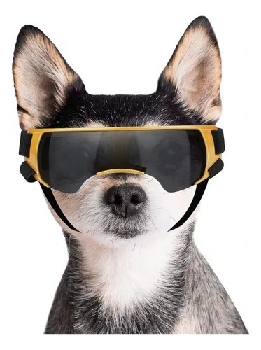Lentes De Sol Para Perros Con Protección Uv Viento Viajes Amarillo Plastico