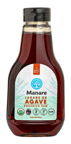 Jarabe De Agave Raw Organico 330g - Sin Gluten - Manare