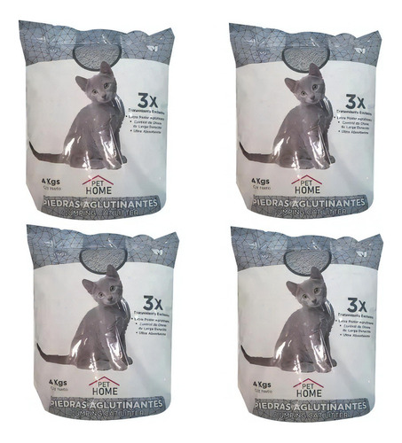 Piedritas Sanitarias Aglomerante Litera Gatos Juguetes x 4kg de peso neto