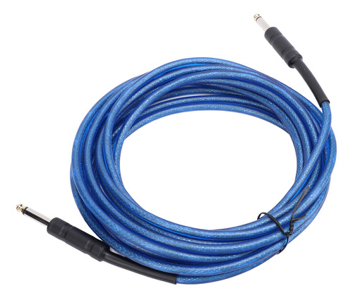 Cable De Instrumento Azul De 6 Metros Para Guitarra, 6,35 Mm