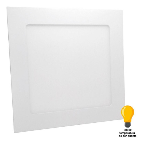 986781 - Painel Embutir Quadrado 12w 3000k - Dilux