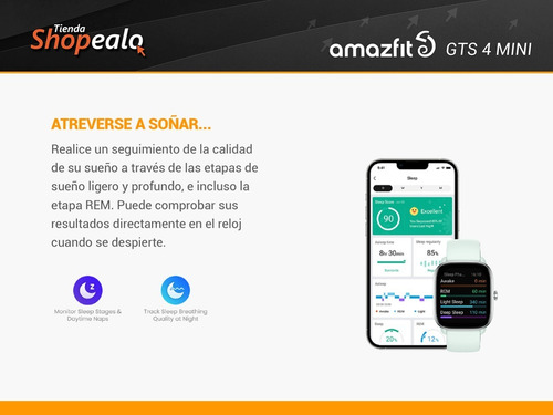 Smartwatch Reloj Inteligente Amazfit Gts 4 Mini Blue Mint -*