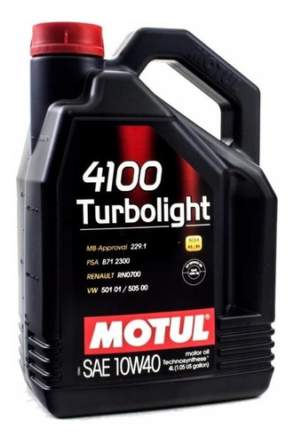 Aceite Semi Sintetico Motul 4100 Turbolight 10w-40