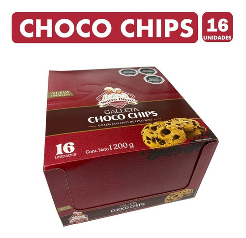 Chocolate Galleta  Chips Nutra Bien Caja 16 Unidades