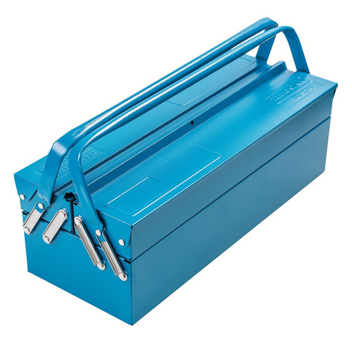 Caja de herramientas Tramontina para acordeón con 3 cajones, color azul