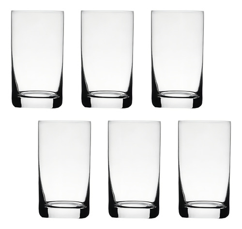 12 Copos De Cristal Para Água 230ml Barline Bohemia Titânio