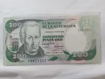 Comprar Billete De Colombia 200 Pesos Del Año 1991