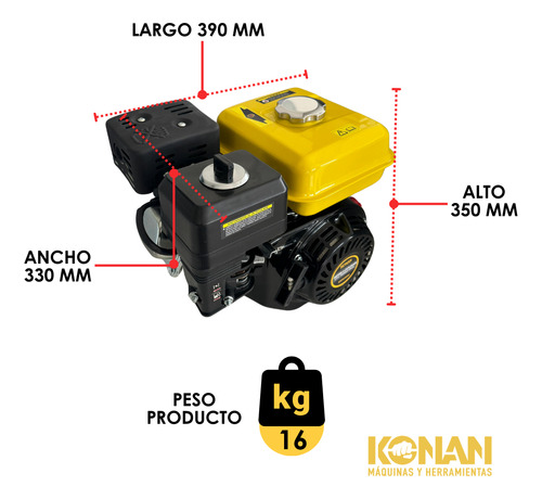 Motor A Explosión Arranque Manual 7 Hp Konan