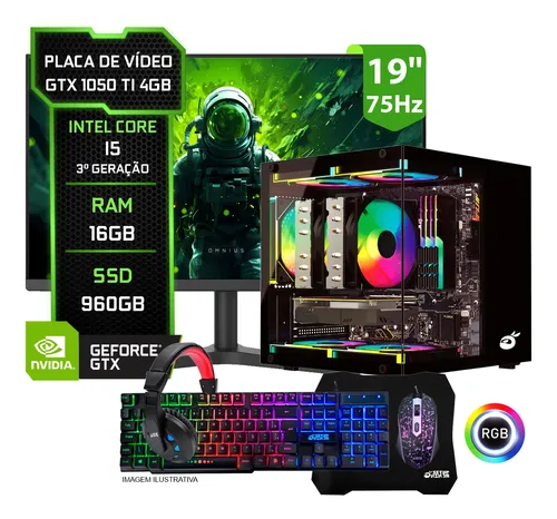 Pc Gamer Completo Gtx 1050ti, Intel I5, 16gb Ram, Ssd 960gb 960 Gb