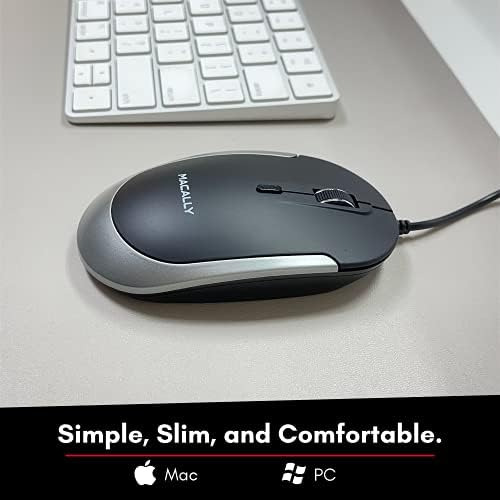 Ratón Inalámbrico Macally Silent - Ratón Usb Delgado Y Compa