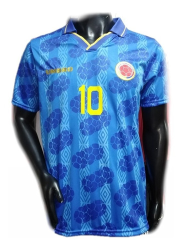 Camiseta Retro Valderrama Selección Colombia Mundial Usa 94