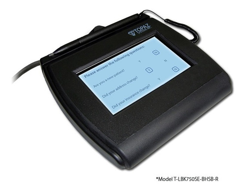 Imagen 2 de 4 de Pad Firma Electronica Topaz T-lbk750 Lcd 4x3 Usb Portable