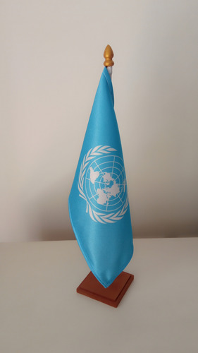 Bandera Organización Naciones Unidas Onu Base Mástil Escrit Organización De Las Naciones Unidas
