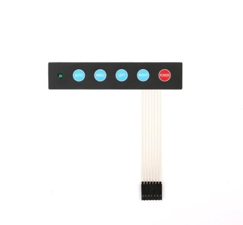 Teclado Membrana 5 Teclas Y Led Arduino Raspberry