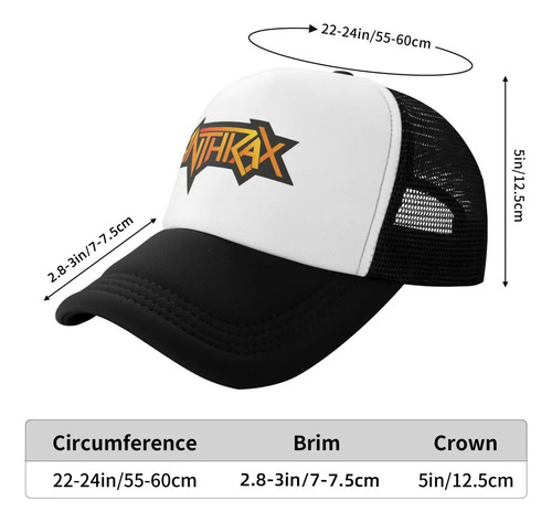 Anthrax Banda De Rock Gorra De Béisbol Gorra Ajustable