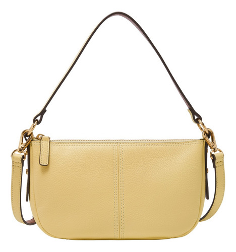 Bandolera Para Mujer Jolie De Piel Color Amarillo Fossil