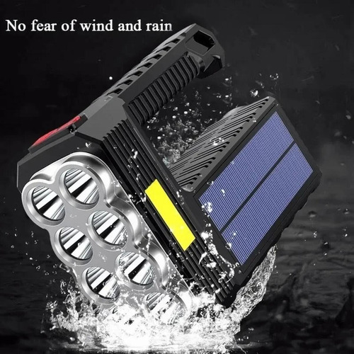 Lanterna Led Movida A Energia Solar, Lanterna Led Usb 500lm