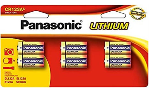 Panasonic Cr-123a Baterías De Cámara De Litio 6 Batería Valo