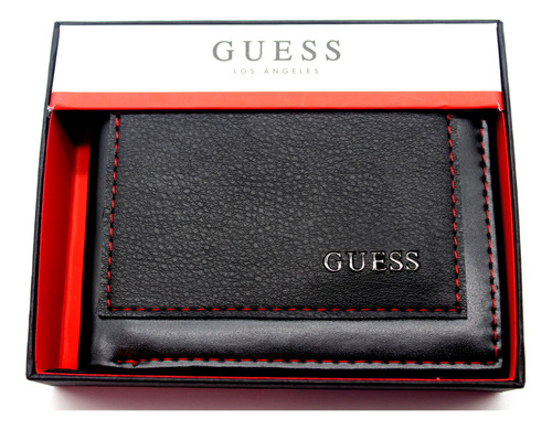 Cartera Guess Negra Para Hombre Original 31go220100