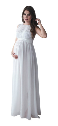 Vestido Para Mujer Embarazada, Drapeado Para Fotografía, Acc