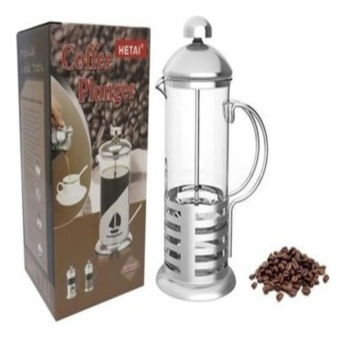 Kit Prensa Francesa Cafeteira 800ml Inox Cafe Artesanal