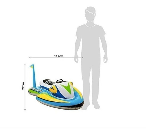 Imagen 3 de 4 de Moto Infable De Agua Intex Wave Rider 1,17mx77cm