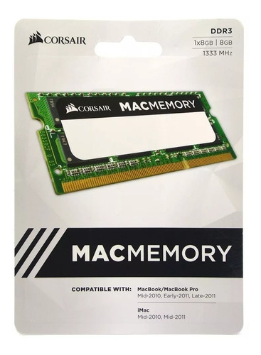 Memória Ddr3 Para Mac Corsair Mac Memory 8gb 1333mhz