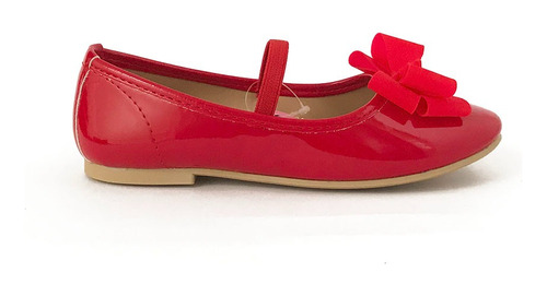 Zapatos Flats Ballerinas Niñas/bebe Charol Rojo (12-21.5)