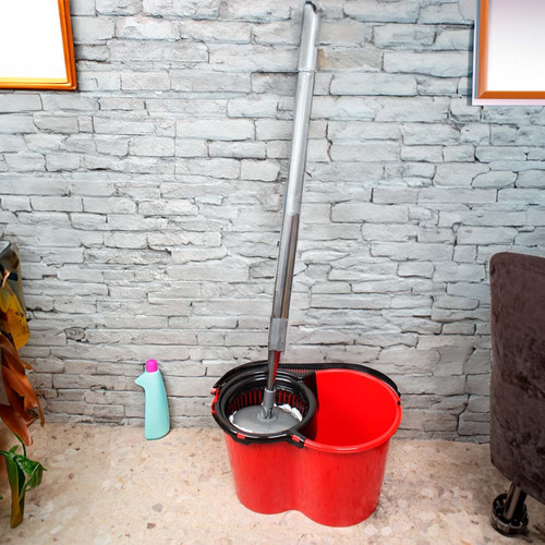 Cubeta Con Trapeador Spin 20 Litros Vencort Color Rojo