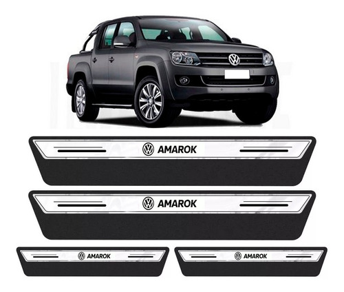 Soleira Protetor Porta Platinum Vw Amarok 2011 2012 2013 201