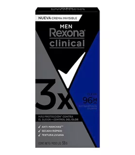 Rexona Clinical Antitranspirante Clean En Crema Men 3x