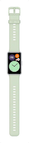 Reloj Inteligente Huawei Watch Fit Caja Gris Malla Verde Lima Bisel Negro