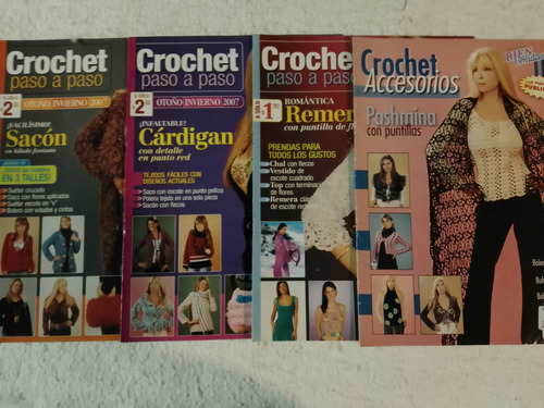 4 Revistas Crochet Paso A Paso. Accesorios. Bienvenidas