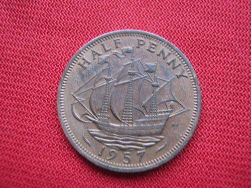 Gran Bretaña 1/2 Penny 1957