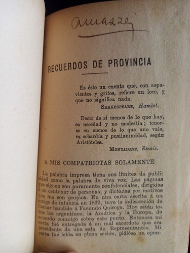 Recuerdos De Provincia, Domingo Faustino Sarmiento. ón | Cuotas sin  interés
