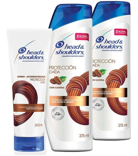  Shampoos + Acondicionador Head & Shoulders Protección Caída