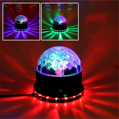 Mini Bola Mágica De Cristal Luz De Color Rgb Iluminación Lás