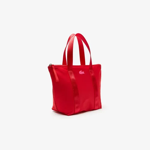 Bolsa Shopper Lona Asas Rayas Cierre Nf3620ya Lacoste