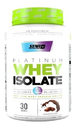 Star Nutrition Platinum Whey Isolate Proteínas Sabor Banana cream En Pote De 908g