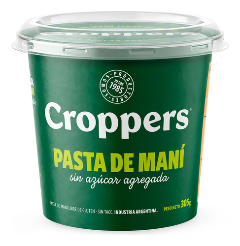 Pasta De Mani Croppers Sin Azucar 305gr