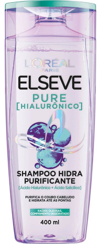 Shampoo Purificante Elseve Pure Hialurônico 400ml