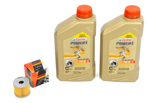 Kit Service Filtro Aceite + Power1 15w50 Suzuki Gixxer 150