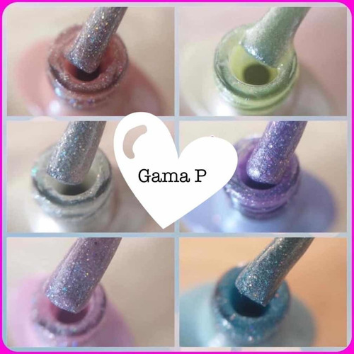 Imagen 2 de 6 de Gel Uv/led Miss Cherry Gama Unicornio 10ml Uñas Gel Semi 12p