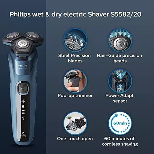 Shaver series 5000 Afeitadora eléctrica para uso en seco y húmedo S5582/20