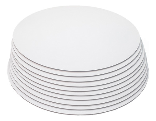 100 Bases Bandejas Para Tortas 30 Cm. En Fibroplus Blanco