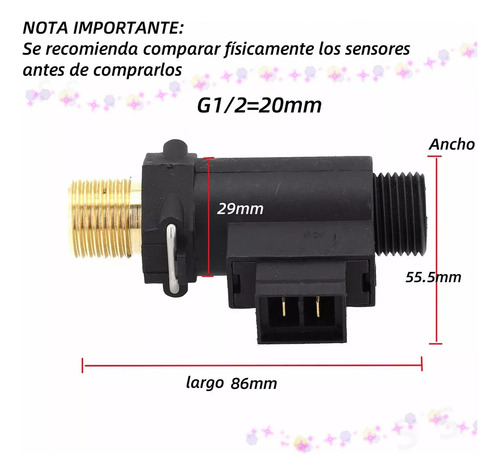 Instantáneo Caldera Flow Sensor For Cinsa Calorex Rh