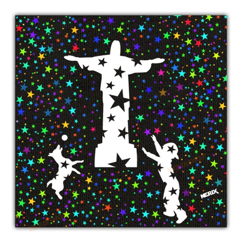 Poster Arte 40x40cm Obra Happy Rio - Decorar Sala Quarto 