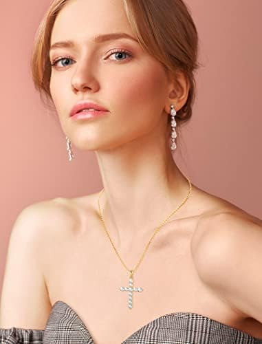 Jowaia Collares De Cruz De Plata De Ley 925 Para Mujer, Coll
